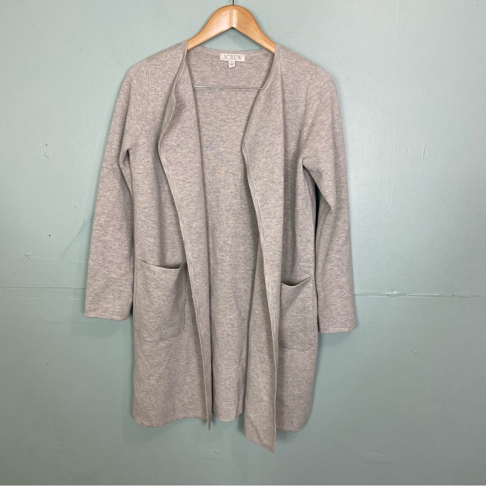 J Crew‎ Juliette Collarless Sweater Blazer XS Gray J6339